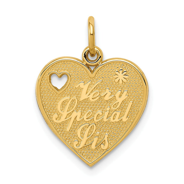 14k Very Special Sister Charm