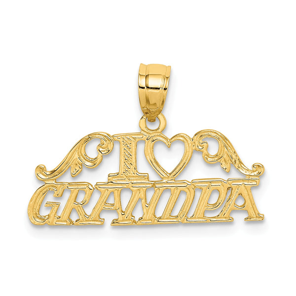 14k I Heart Grandpa Charm