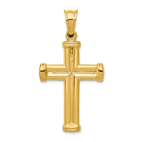 14KT Yellow Gold 38X24MM Cross Pendant-Chain Not Included