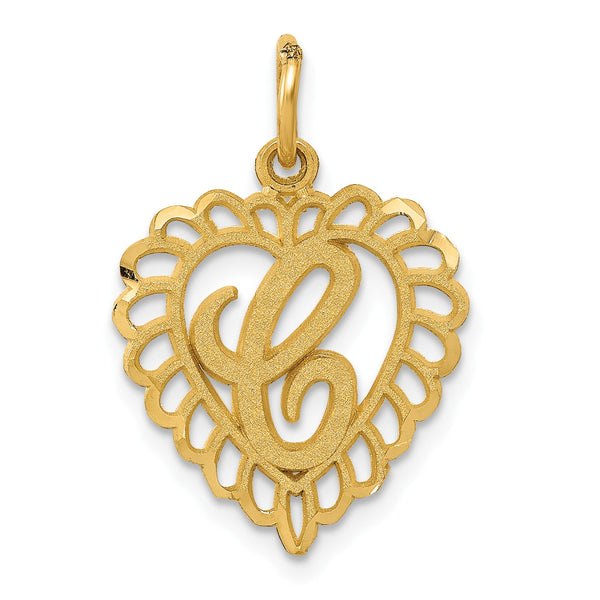 14k Initial C Charm