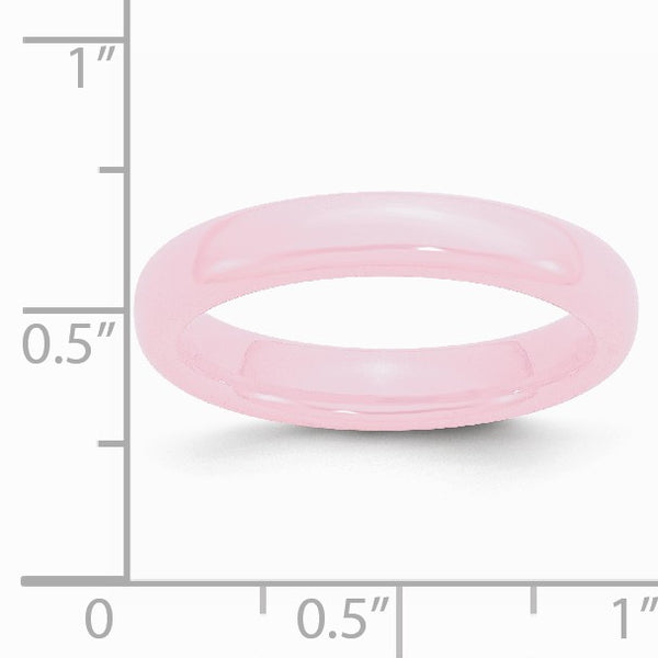 Ceramic Pink 4mm Polished Band