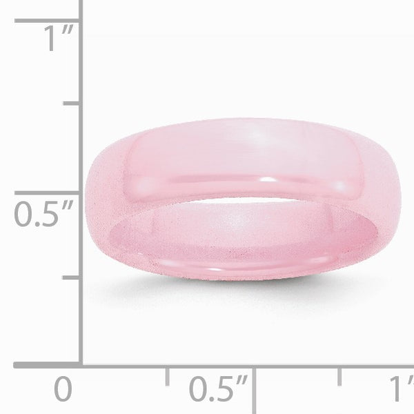 Ceramic Pink 6mm Polished Band