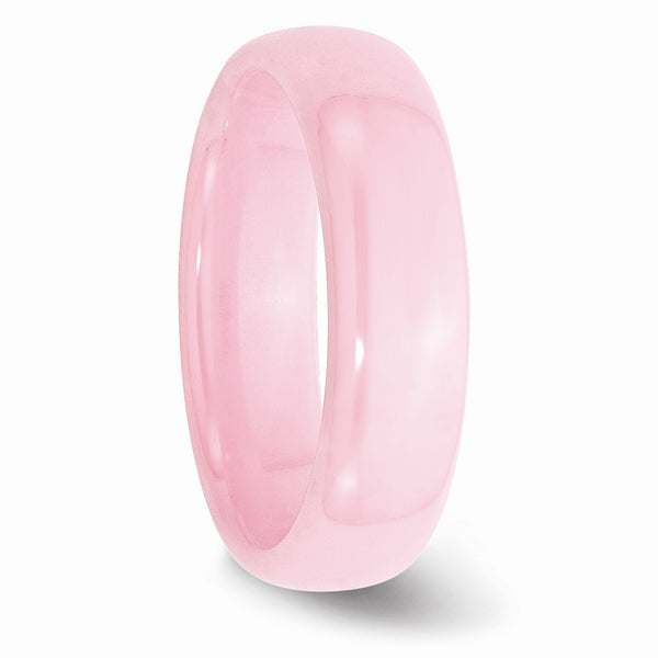 Ceramic Pink 6mm Polished Band