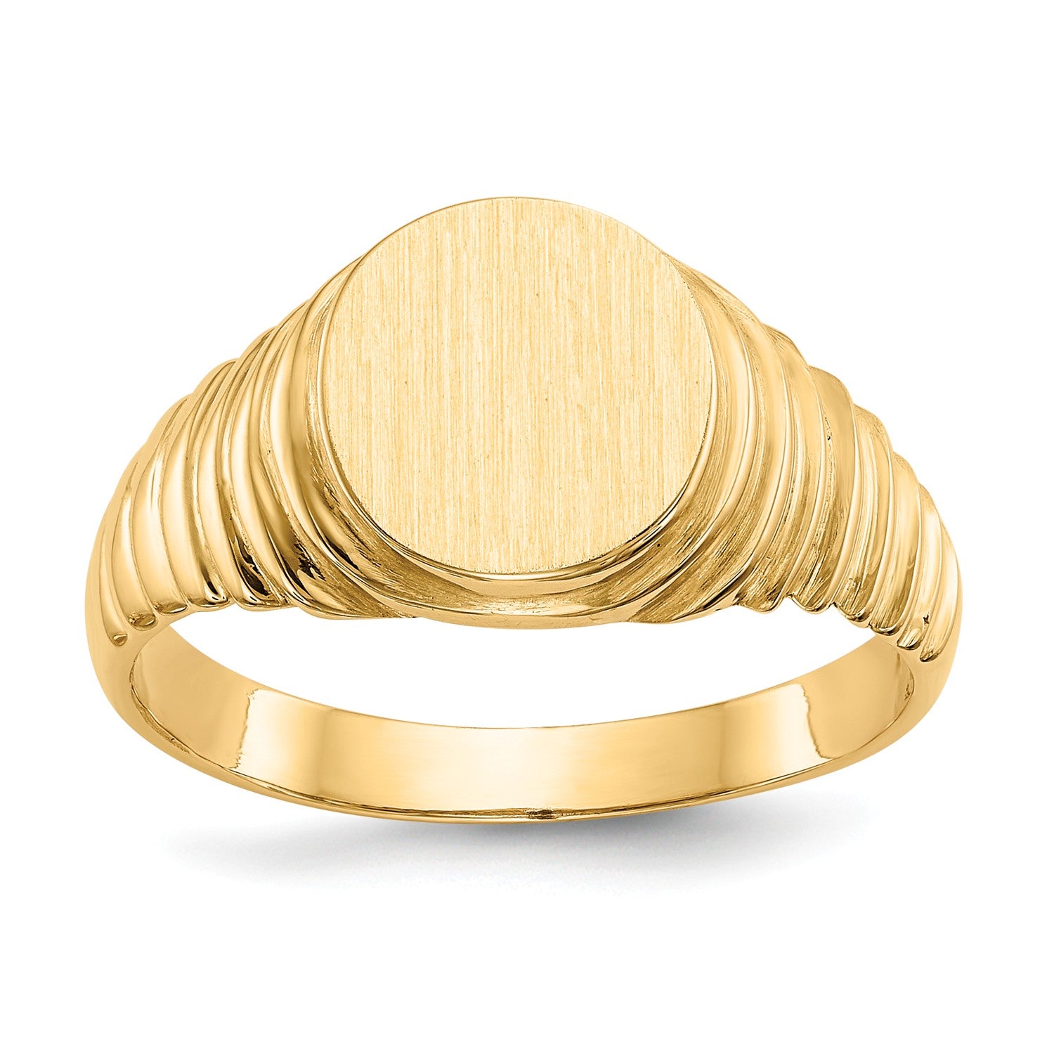 14KT Yellow Gold 10.5X9.5MM Signet Ring; Size 9