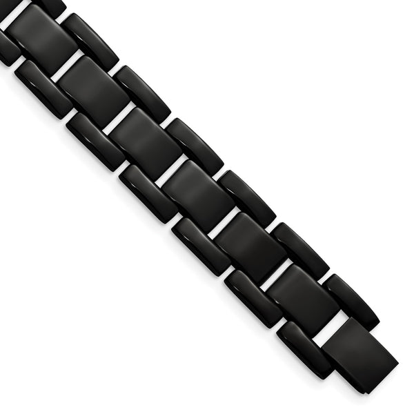 Stainless Steel Black IP-plated 8.25in Bracelet