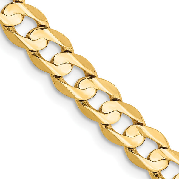 14KT Yellow Gold 18" 5.25MM Lobster Clasp Curb Chain