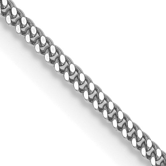 14KT White Gold 24" 1.3MM Curb Pendant Chain