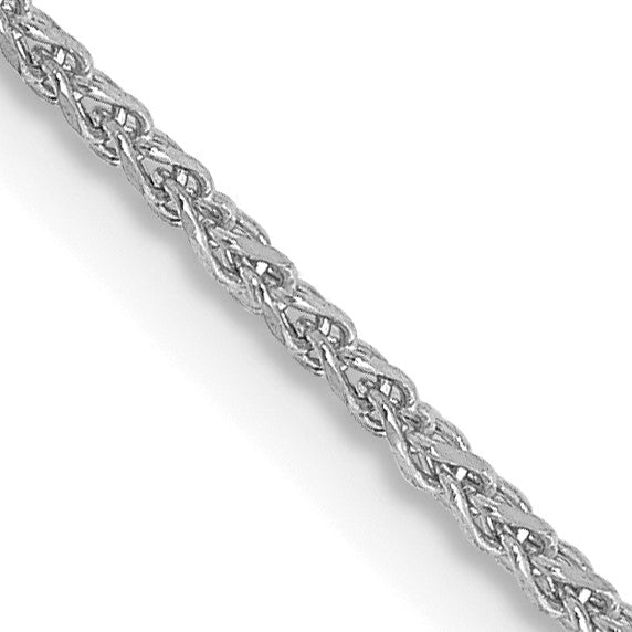 14KT White Gold 22" 1.2MM Diamond-cut Spiga Link Chain