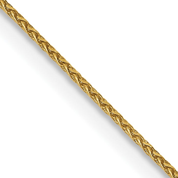 14KT Yellow Gold 24" 0.65MM Diamond-cut Spiga Link Pendant Chain