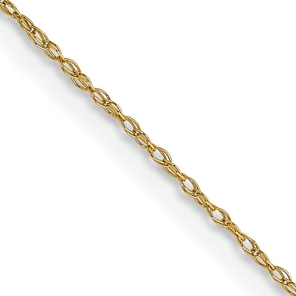 14KT Yellow Gold 16" 0.5MM Cable Rope Pendant Chain