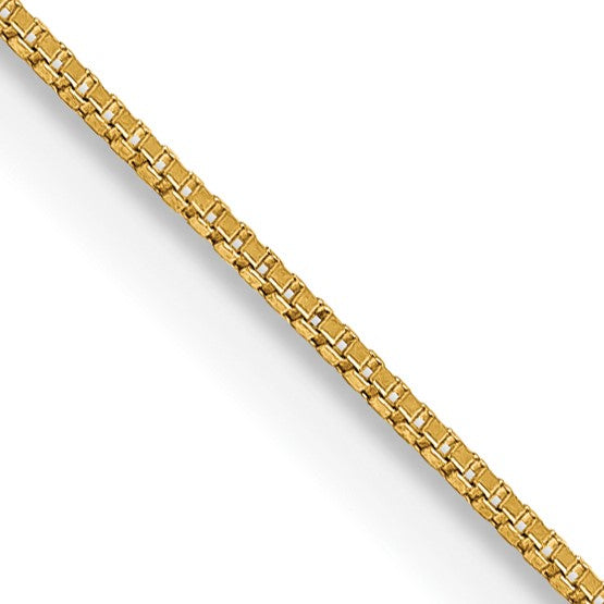 14KT Yellow Gold 24" 0.5MM Box Pendant Chain