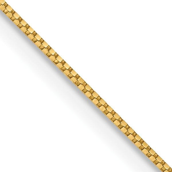 14KT Yellow Gold 20" 0.7MM Box Pendant Chain