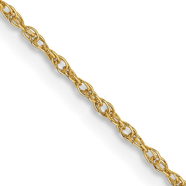 14KT Yellow Gold 20" 0.8MM Rope Pendant Chain