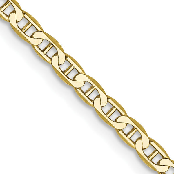 10KT Yellow Gold 24" 2.4MM Anchor Link Flat Chain