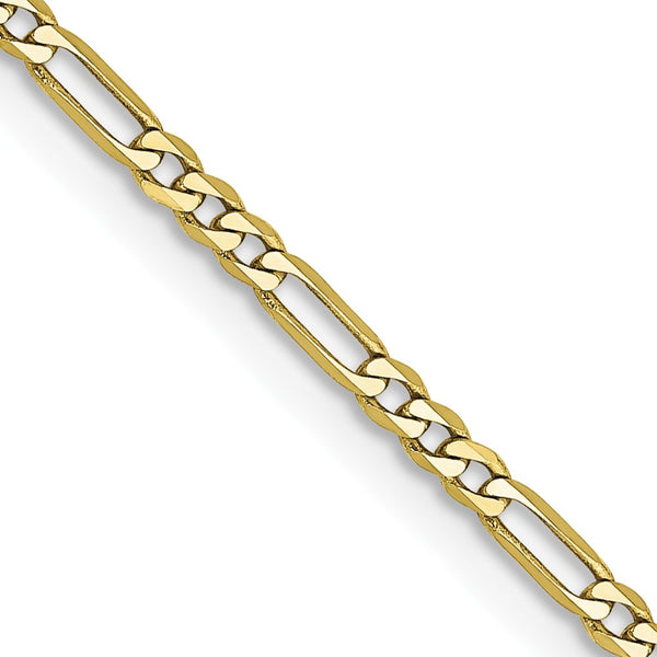 10KT Yellow Gold 18" 1.75MM Lobster Clasp Figaro Chain