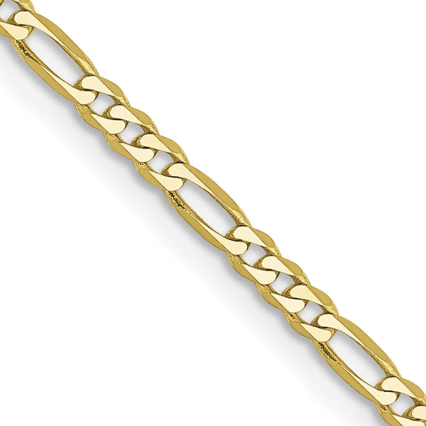 10KT Yellow Gold 16" 2.2MM Lobster Clasp Figaro Chain