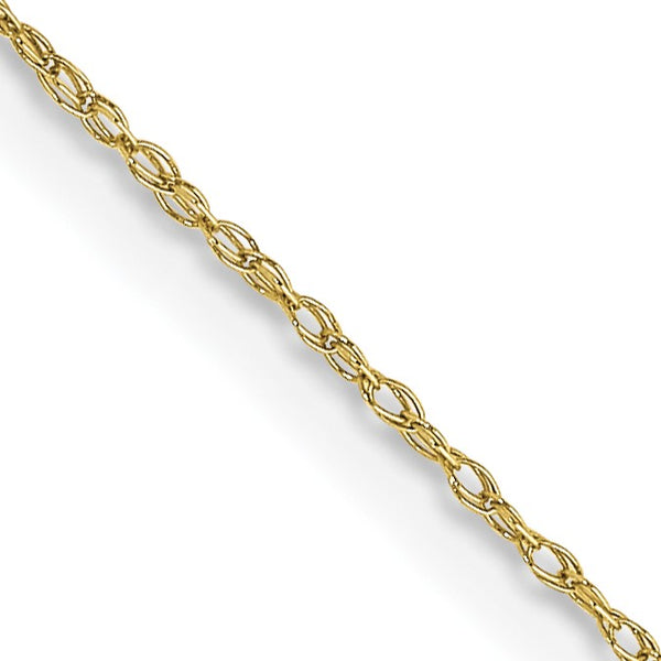 10KT Yellow Gold 20" 0.5MM Cable Rope Pendant Chain