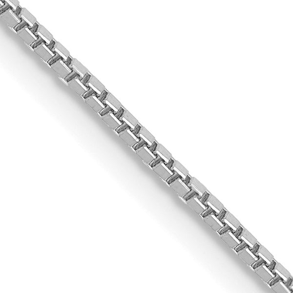 10KT White Gold 16" 1MM Lobster Clasp Box Chain