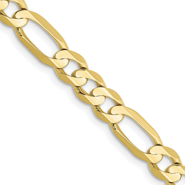 10KT Yellow Gold 22" 5.5MM Figaro Chain