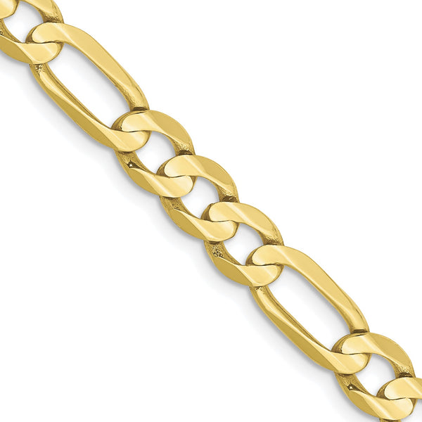 10KT Yellow Gold 22" 6MM Figaro Chain