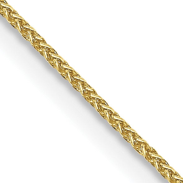 10KT Yellow Gold 20" 0.8MM Lobster Clasp Spiga Link Pendant Chain