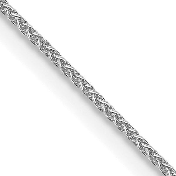 10KT White Gold 18" 0.8MM Spiga Link Chain