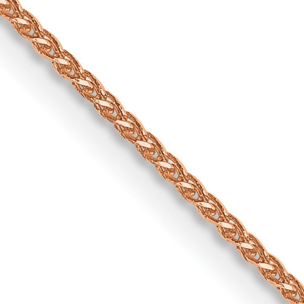 14KT Rose Gold 20" 0.65MM Diamond-cut Spiga Link Chain