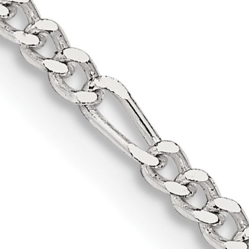 Sterling Silver 24" 2.25MM Lobster Clasp Figaro Chain