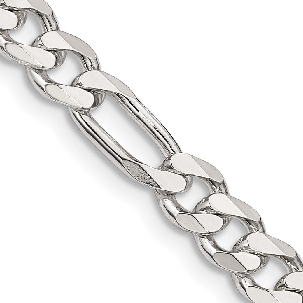 Sterling Silver 30-inch 5.5MM Figaro Chain