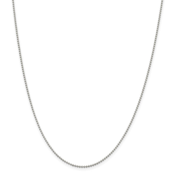 Sterling Silver 24" 1.5MM Beaded Chain