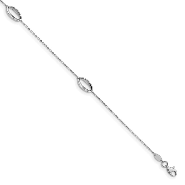 14KT White Gold 10" Anklet