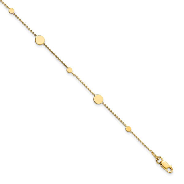 14KT Yellow Gold 9" Anklet