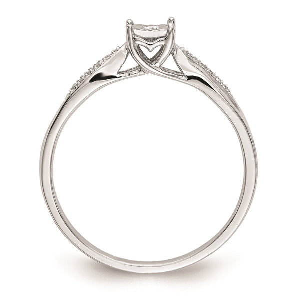 1/20 CTW Diamond Promise Ring in 14KT White Gold; Size 7