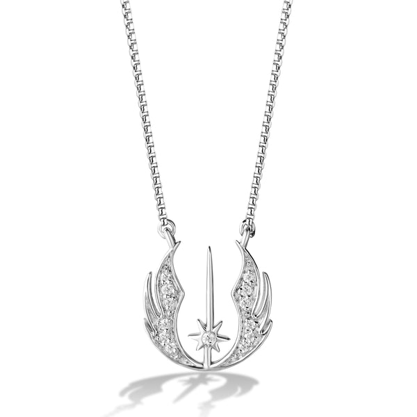 Star Wars™ THE JEDI ORDER 18-inch Pendant 1/10 CTW White Diamonds in Sterling Silver