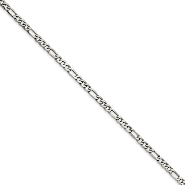 Stainless Steel 6.30mm 8in Figaro Bracelet